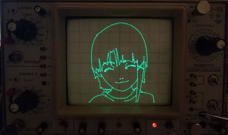 lain on an oscilloscope.