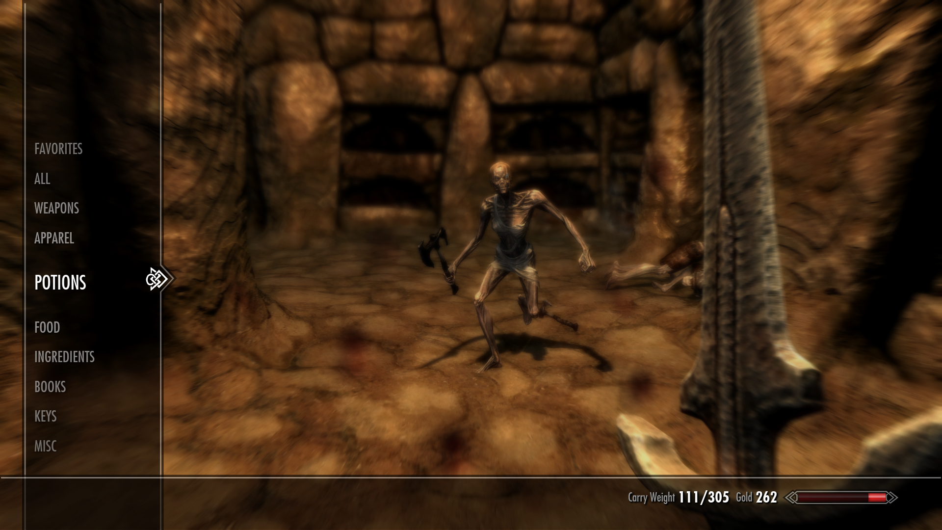 A Skyrim screenshot. A draughr.